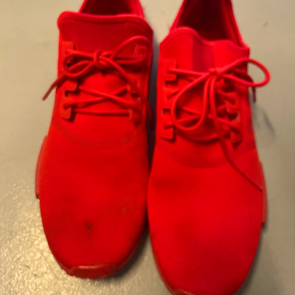 Adidas all red shoes